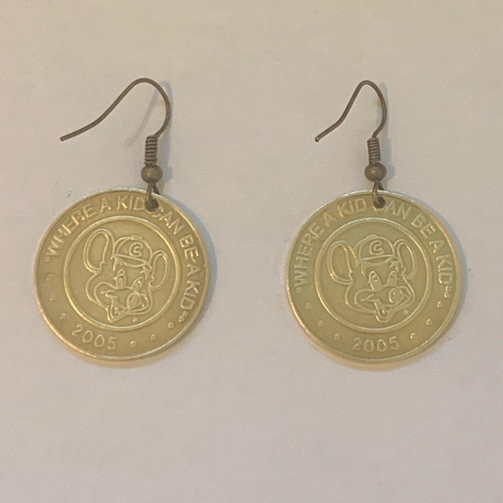 Chuck-e-cheese vintage handmade earrings